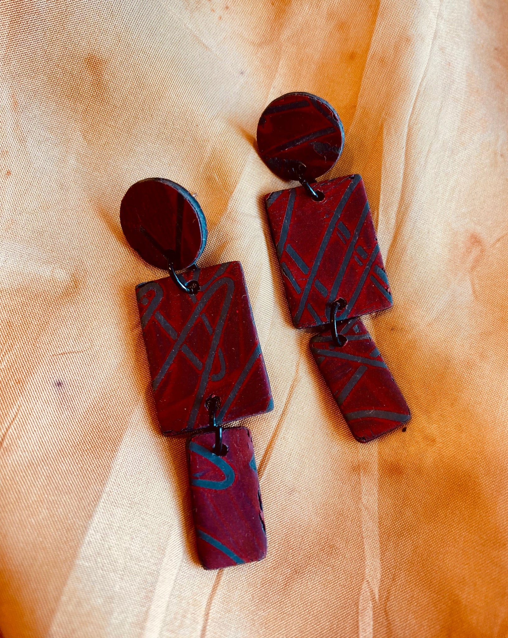 Red Sky at Night Earrings #1