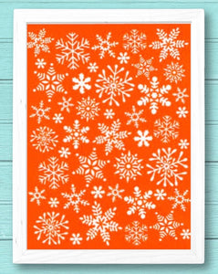 Christmas Silkscreen - Delicate Snowflakes