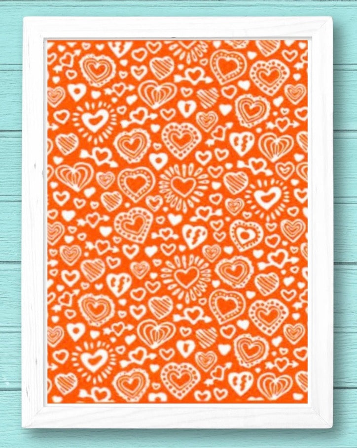 VALENTINE DESIGN: Sketched Hearts Silkscreen