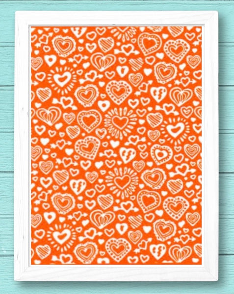 VALENTINE DESIGN: Sketched Hearts Silkscreen