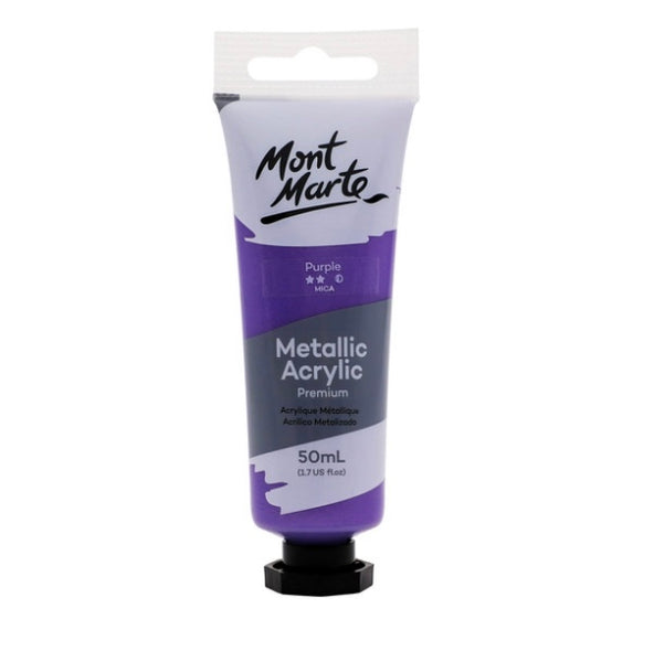 Mont Mart Metallic Acrylic Paint Purple 50ml