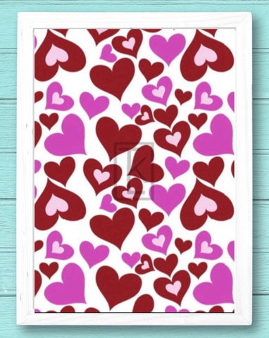 VALENTINE DESIGN: Groovy Hearts 3-part Silkscreen