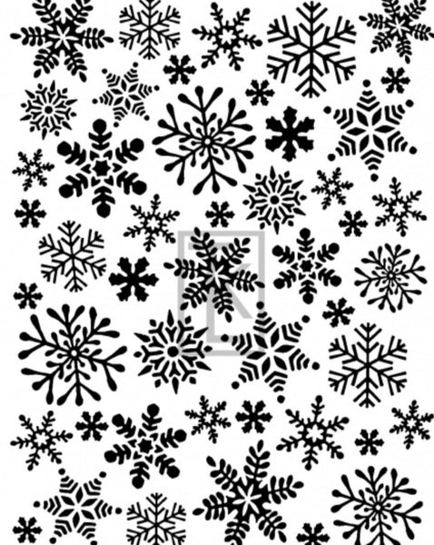 Christmas Silkscreen - Delicate Snowflakes