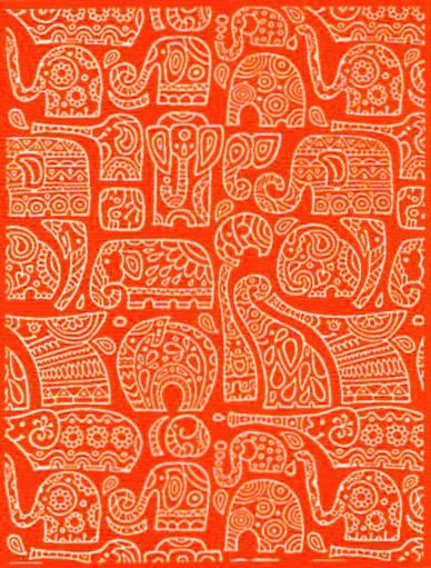 Mehndi Elephants Silkscreen