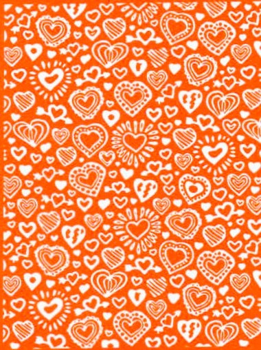 VALENTINE DESIGN: Sketched Hearts Silkscreen